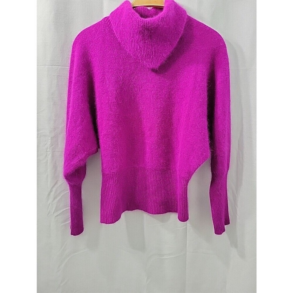 Richard & Co. Vintage Women's Fuchsia Lamswool Angora Rabbit Hair Sweater Size S - Picture 2 of 8